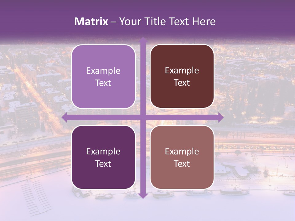 An Aerial View Of A City At Night PowerPoint Template