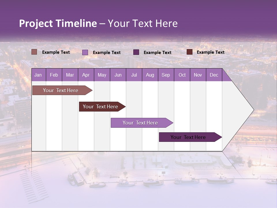 An Aerial View Of A City At Night PowerPoint Template