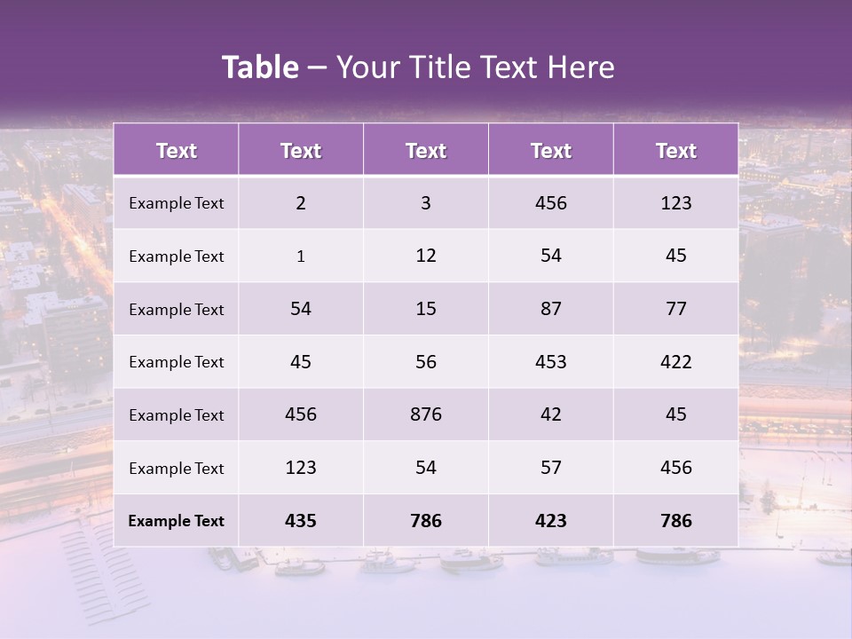 An Aerial View Of A City At Night PowerPoint Template