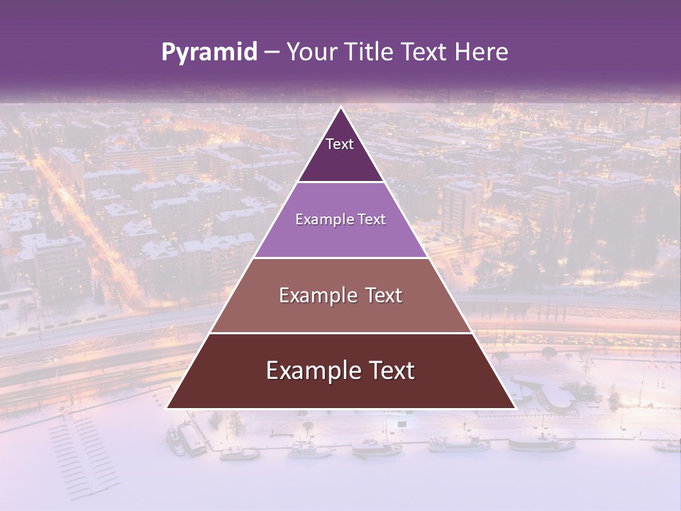 An Aerial View Of A City At Night PowerPoint Template