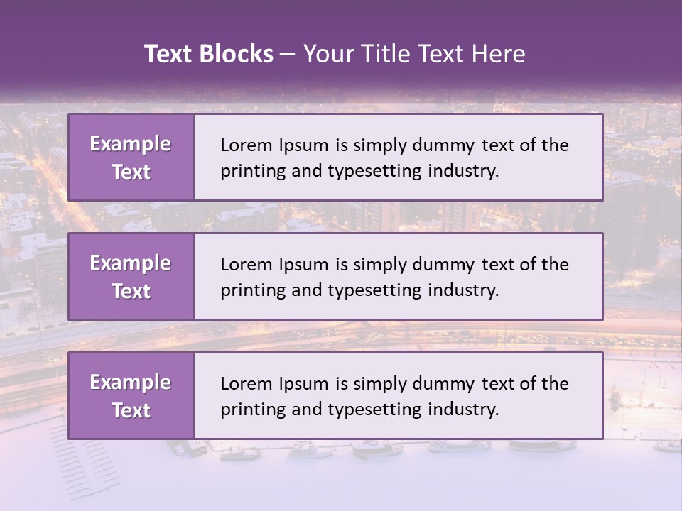 An Aerial View Of A City At Night PowerPoint Template