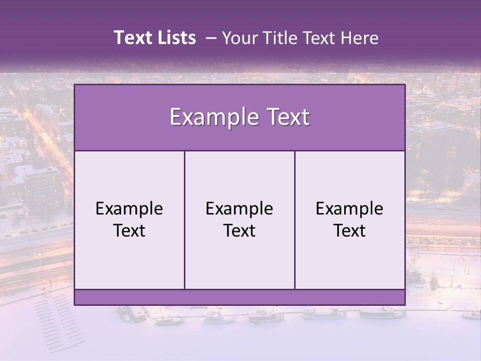 An Aerial View Of A City At Night PowerPoint Template