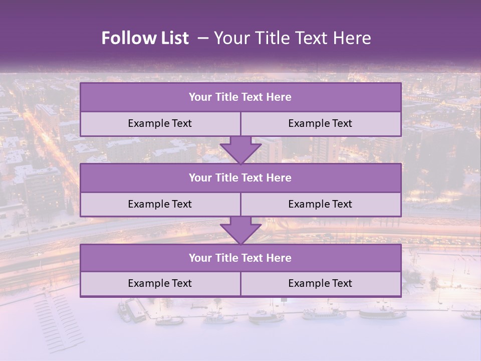 An Aerial View Of A City At Night PowerPoint Template