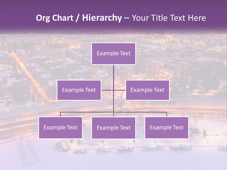 An Aerial View Of A City At Night PowerPoint Template