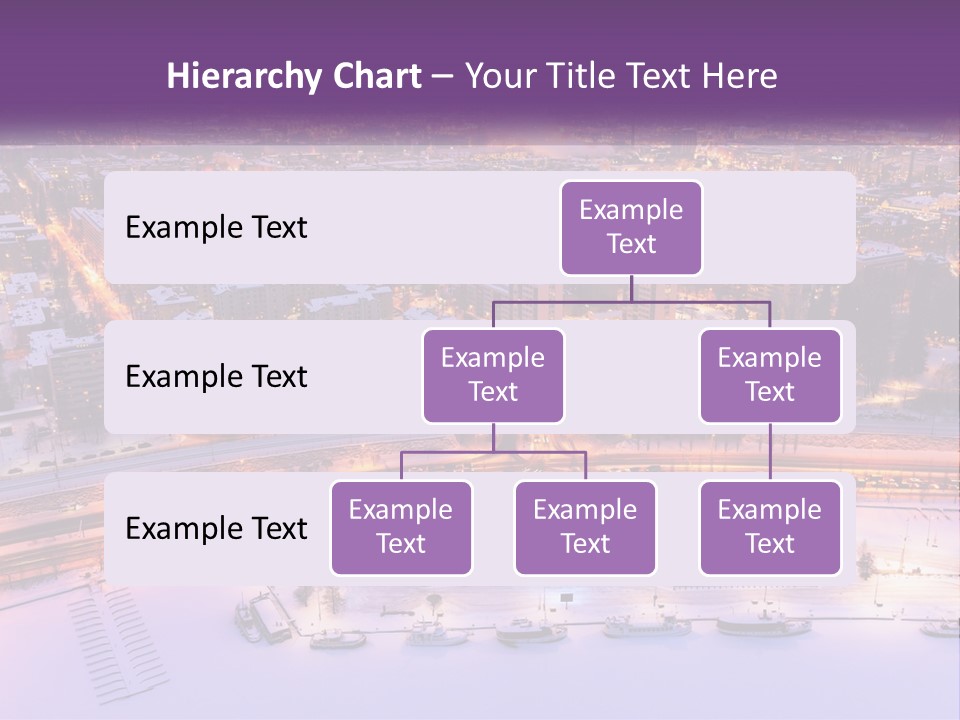 An Aerial View Of A City At Night PowerPoint Template