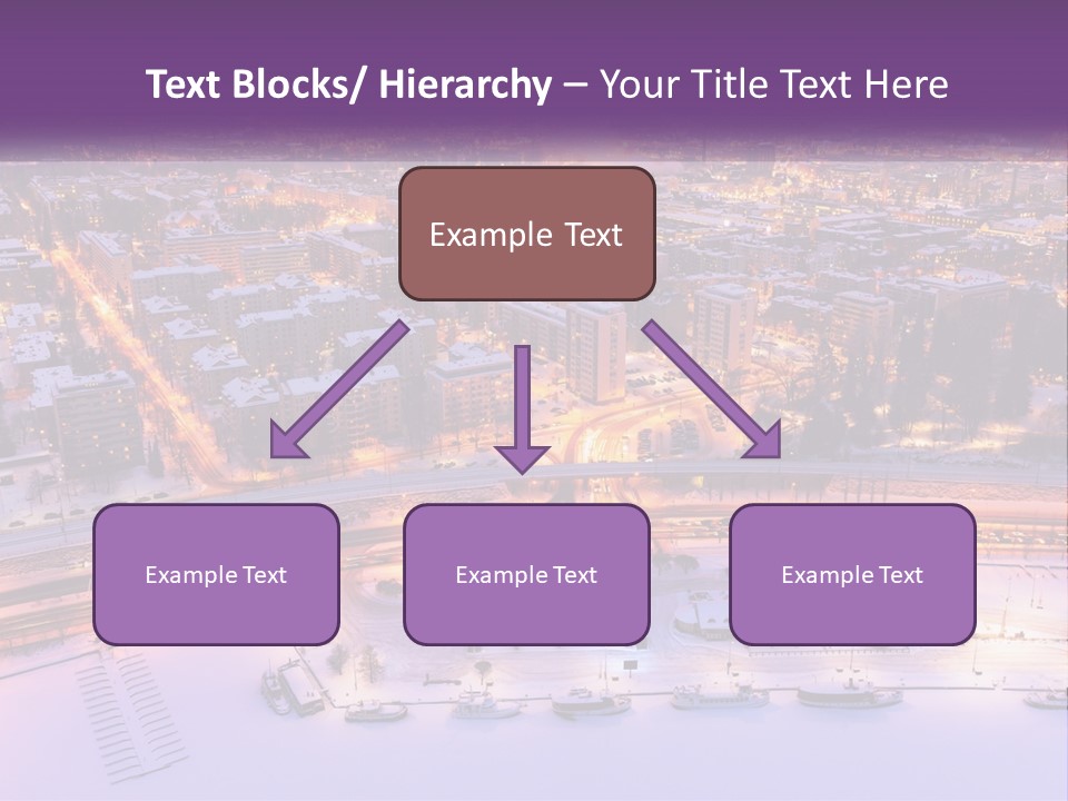 An Aerial View Of A City At Night PowerPoint Template