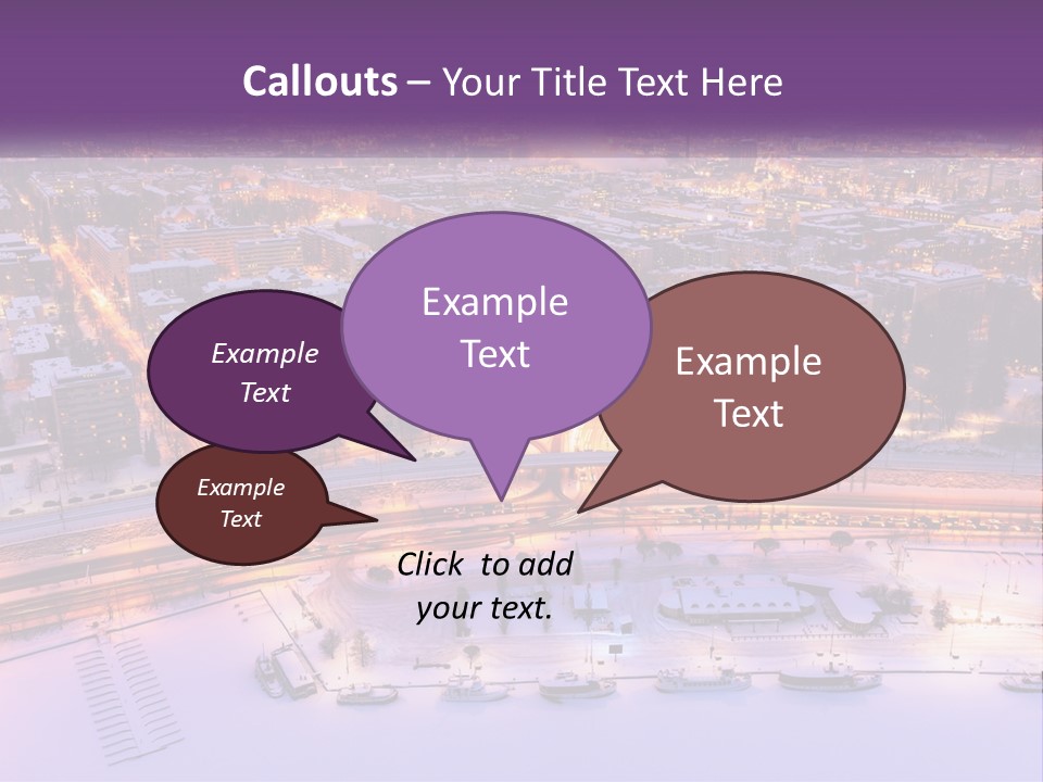 An Aerial View Of A City At Night PowerPoint Template