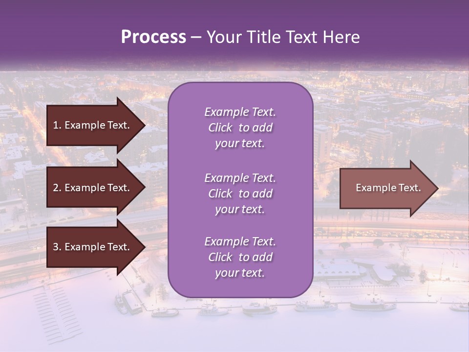 An Aerial View Of A City At Night PowerPoint Template