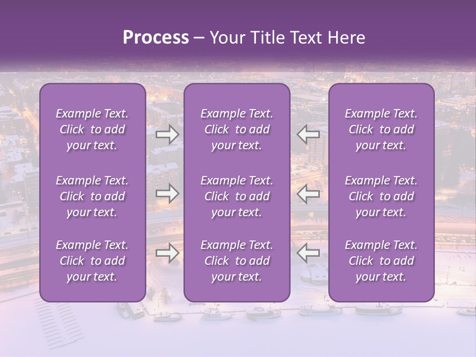 An Aerial View Of A City At Night PowerPoint Template