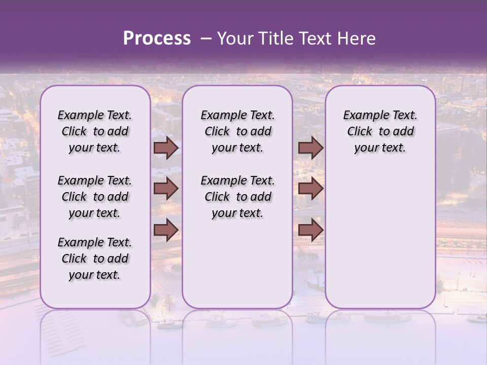 An Aerial View Of A City At Night PowerPoint Template