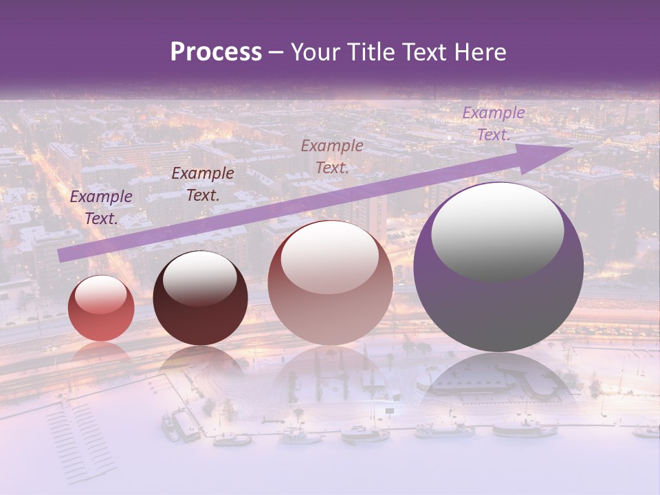 An Aerial View Of A City At Night PowerPoint Template
