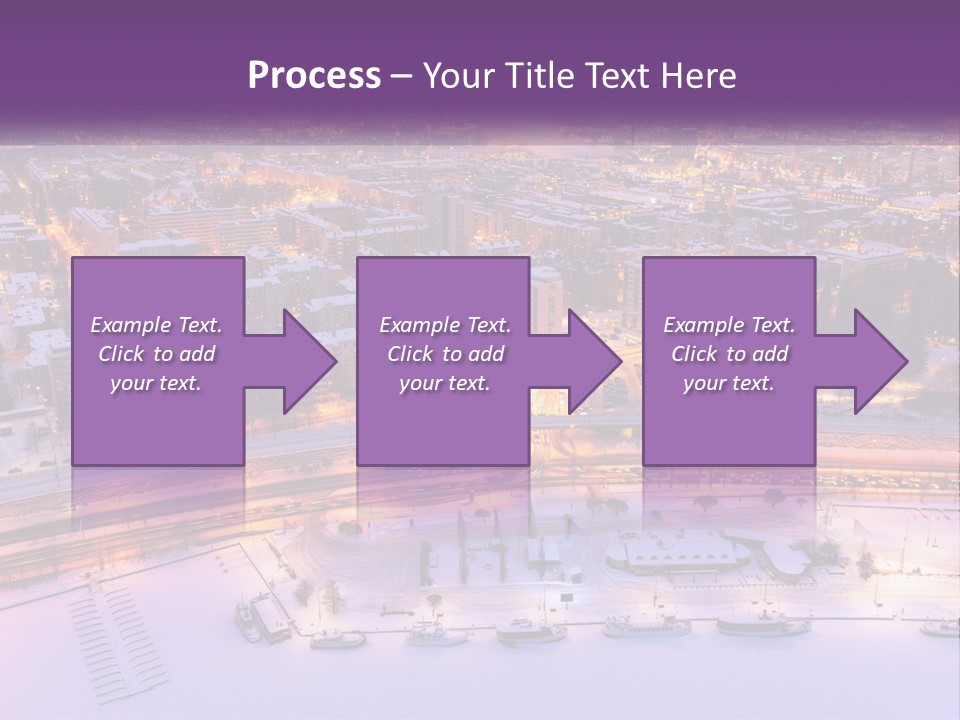 An Aerial View Of A City At Night PowerPoint Template