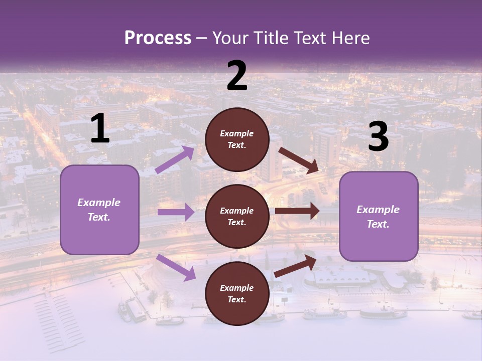 An Aerial View Of A City At Night PowerPoint Template