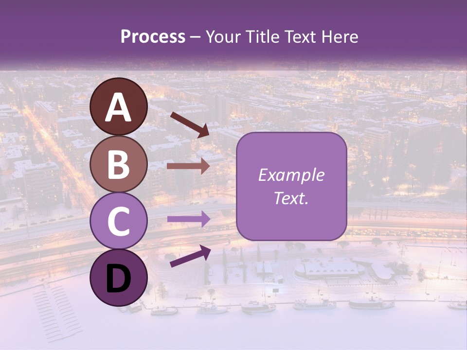 An Aerial View Of A City At Night PowerPoint Template