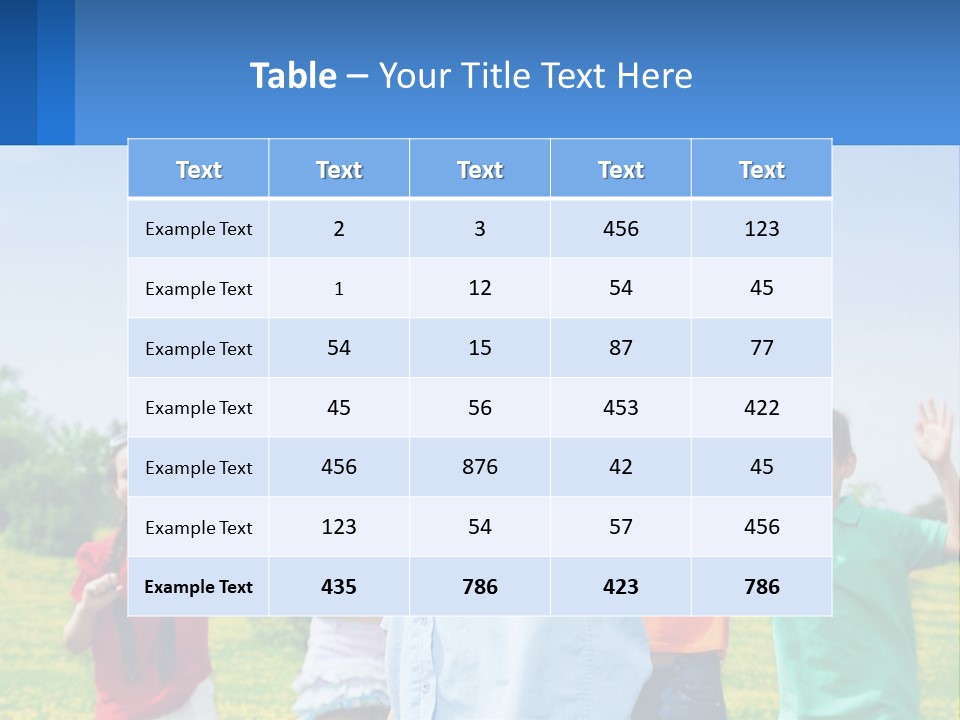 A Group Of Children Holding Up A Trophy PowerPoint Template