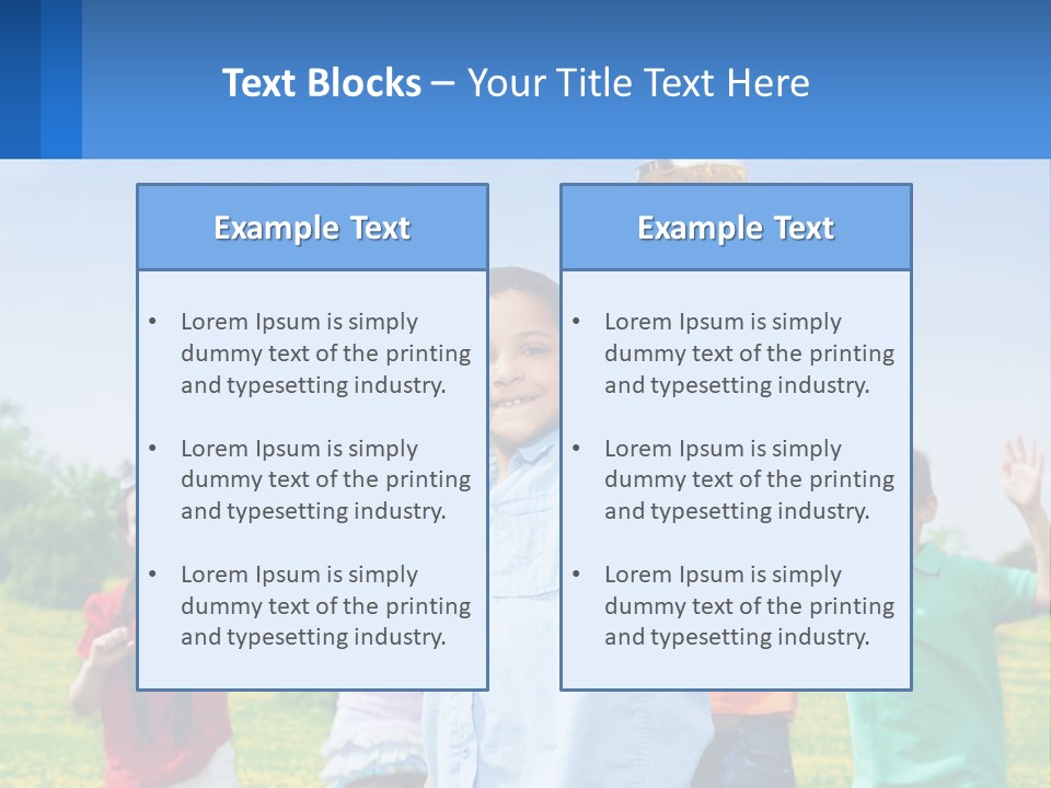 A Group Of Children Holding Up A Trophy PowerPoint Template