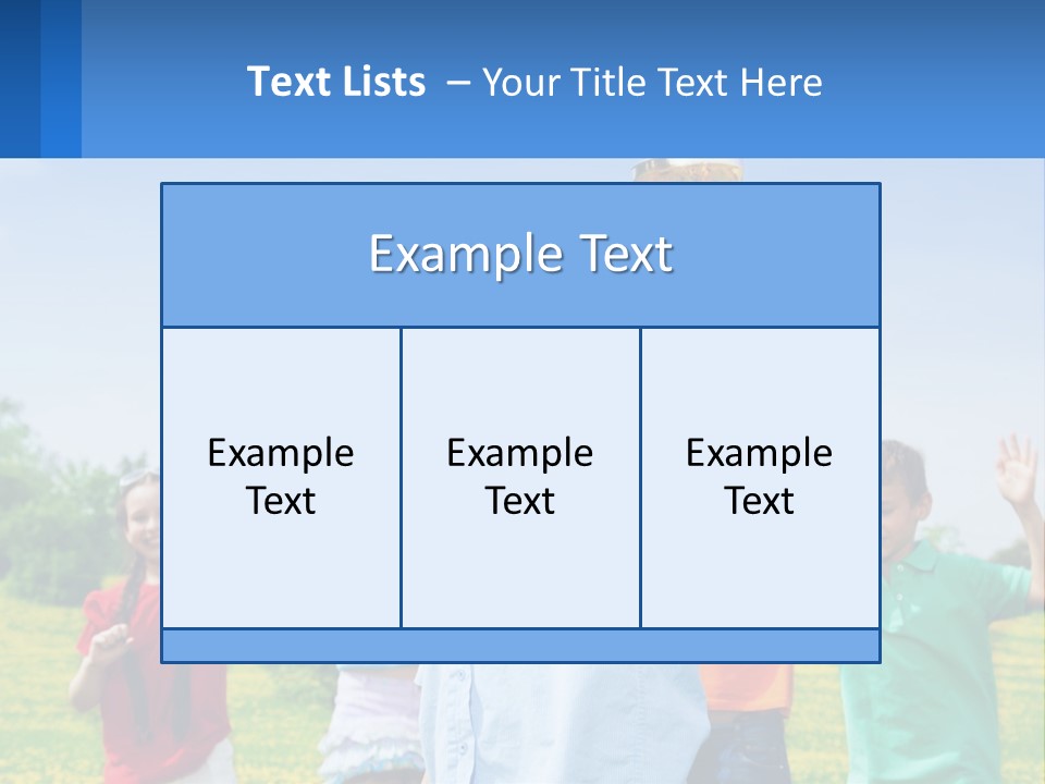 A Group Of Children Holding Up A Trophy PowerPoint Template