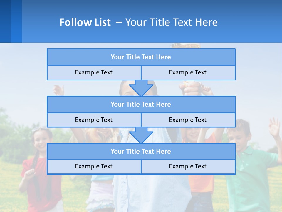 A Group Of Children Holding Up A Trophy PowerPoint Template