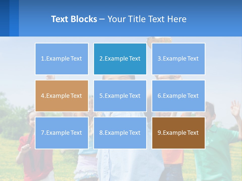 A Group Of Children Holding Up A Trophy PowerPoint Template