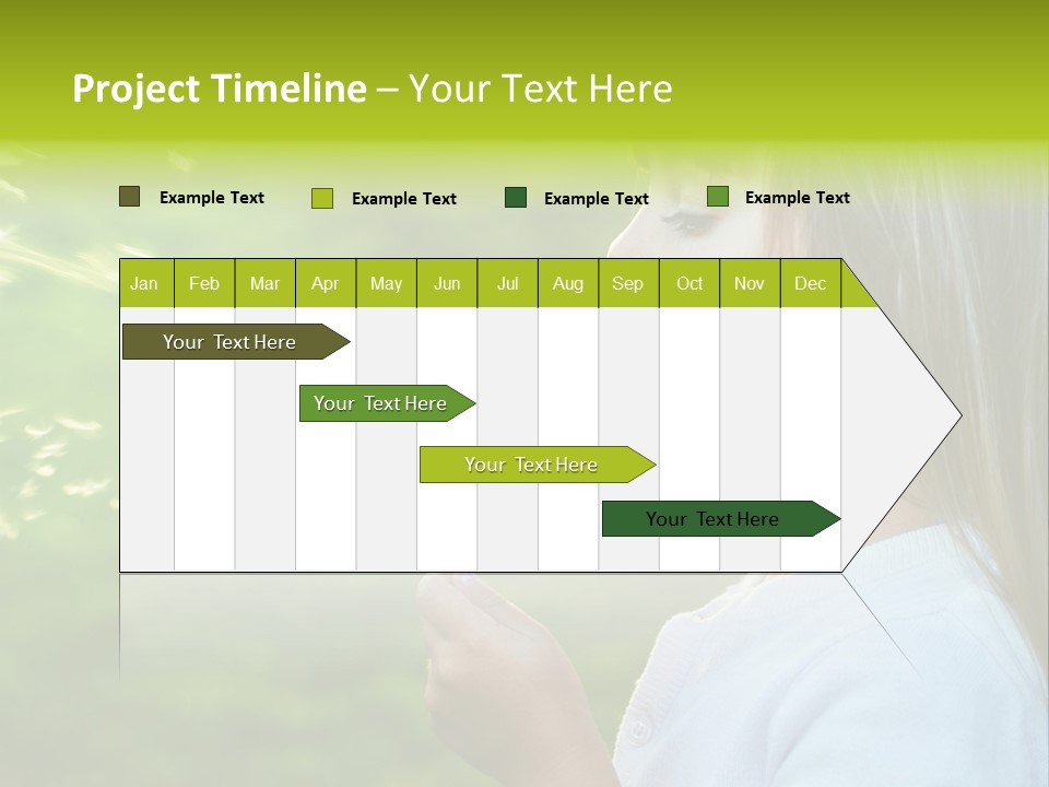 A Little Girl Blowing A Dandelion On A Green Field PowerPoint Template