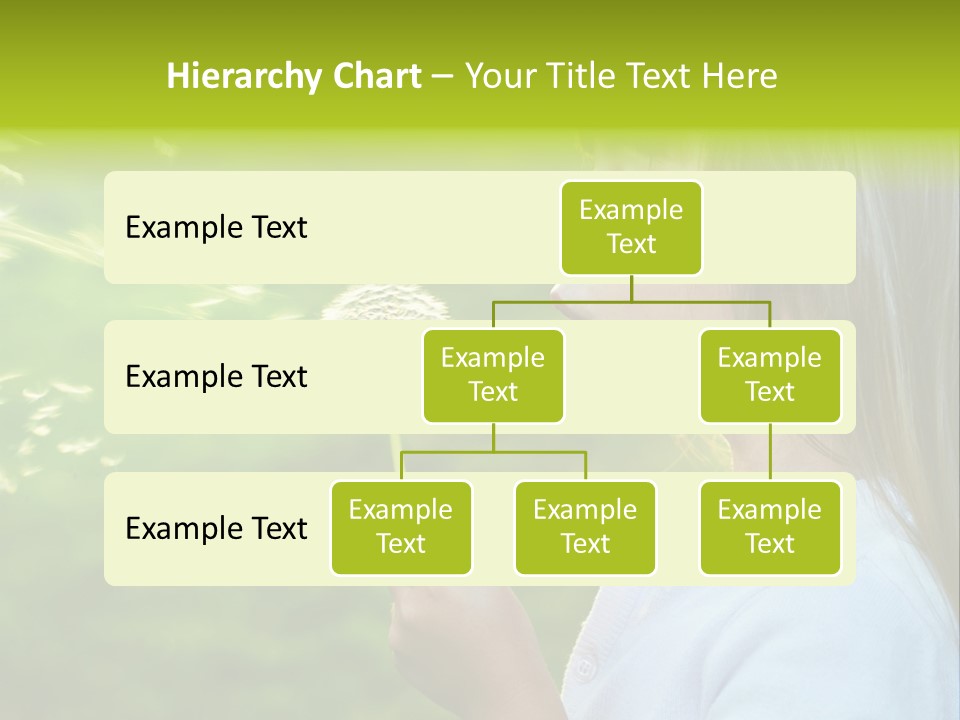 A Little Girl Blowing A Dandelion On A Green Field PowerPoint Template