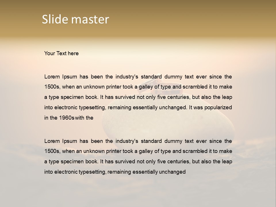 Two Wedding Rings Sitting On Top Of A Rock PowerPoint Template