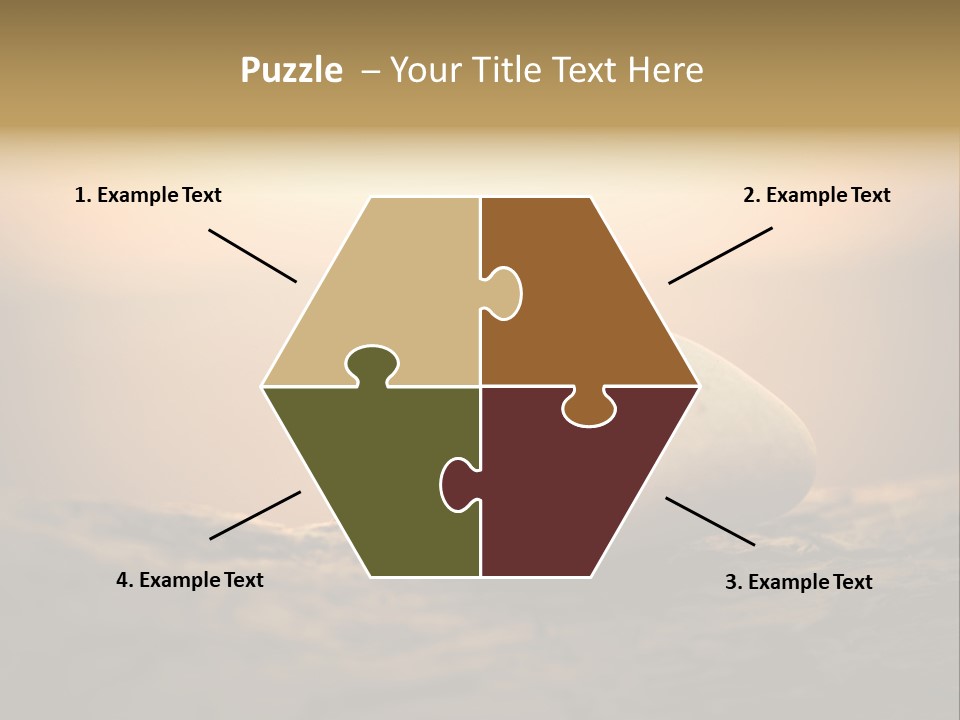 Two Wedding Rings Sitting On Top Of A Rock PowerPoint Template