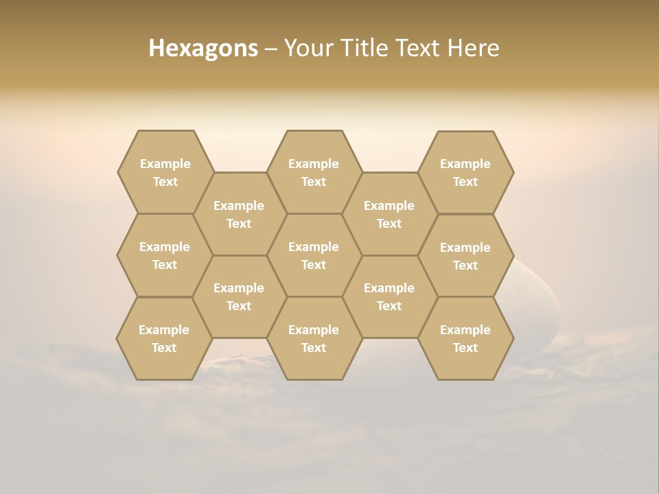 Two Wedding Rings Sitting On Top Of A Rock PowerPoint Template