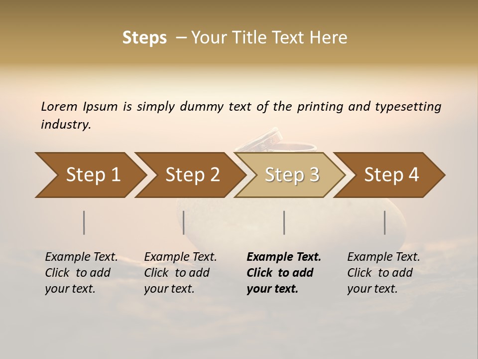 Two Wedding Rings Sitting On Top Of A Rock PowerPoint Template