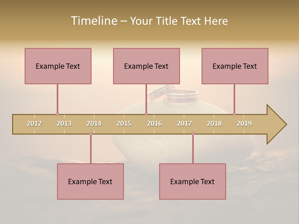Two Wedding Rings Sitting On Top Of A Rock PowerPoint Template