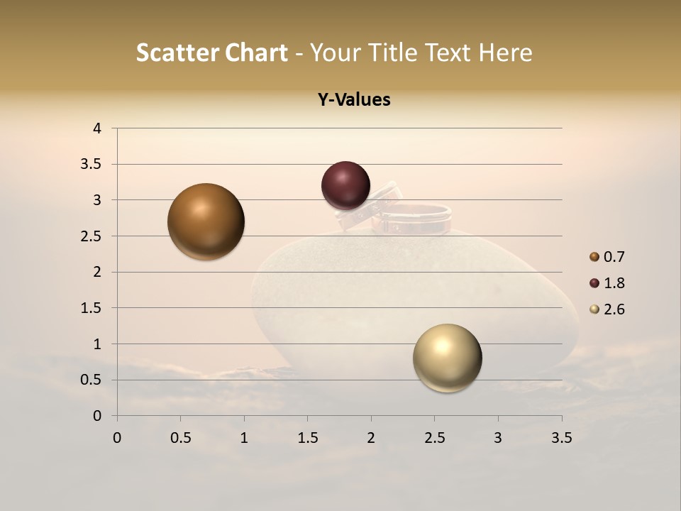 Two Wedding Rings Sitting On Top Of A Rock PowerPoint Template