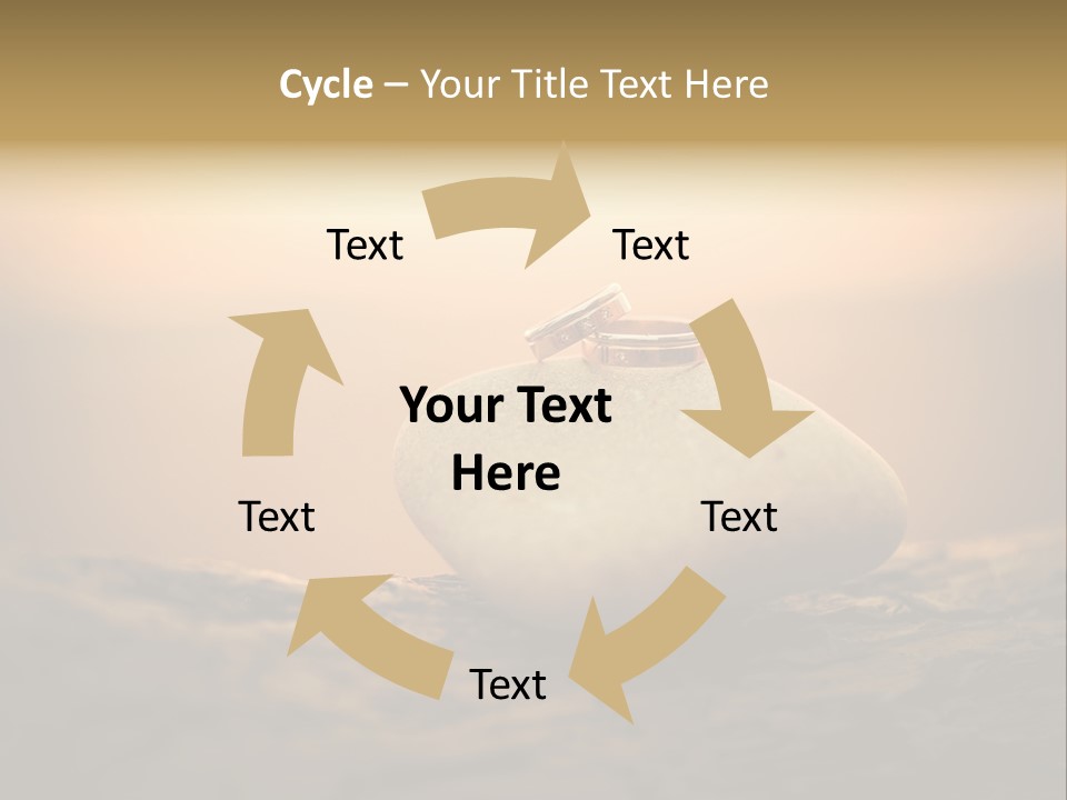 Two Wedding Rings Sitting On Top Of A Rock PowerPoint Template