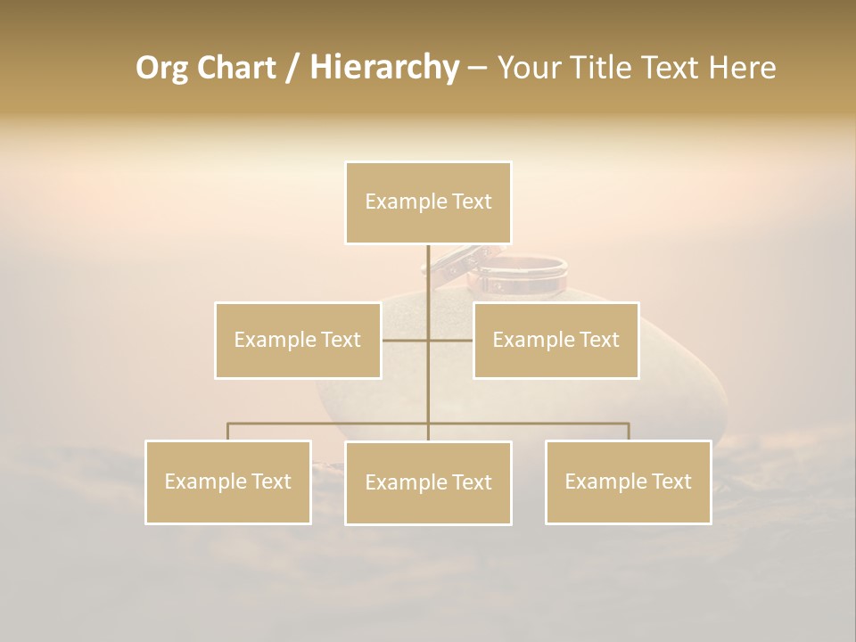Two Wedding Rings Sitting On Top Of A Rock PowerPoint Template