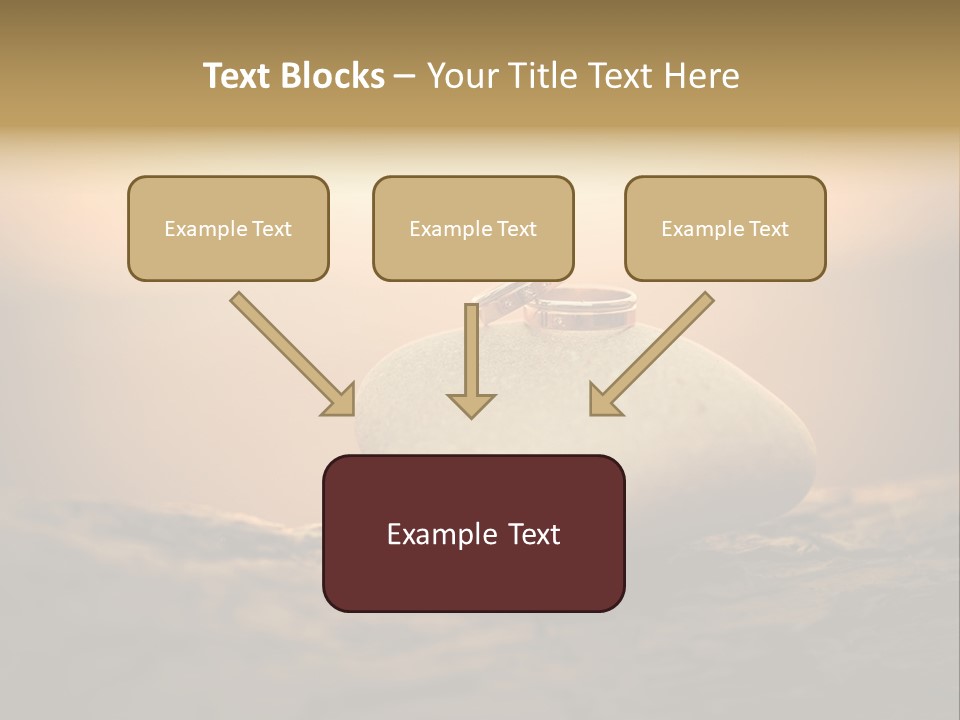 Two Wedding Rings Sitting On Top Of A Rock PowerPoint Template