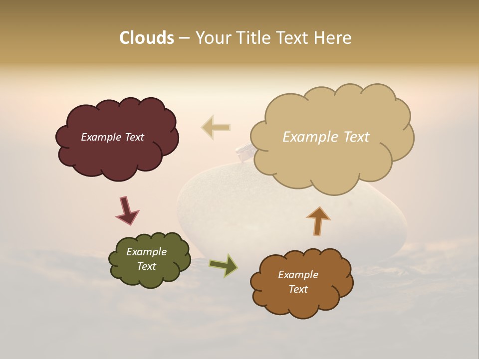 Two Wedding Rings Sitting On Top Of A Rock PowerPoint Template