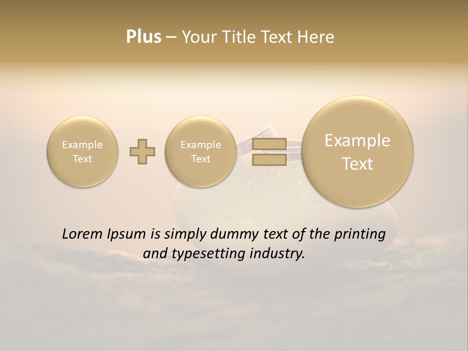 Two Wedding Rings Sitting On Top Of A Rock PowerPoint Template