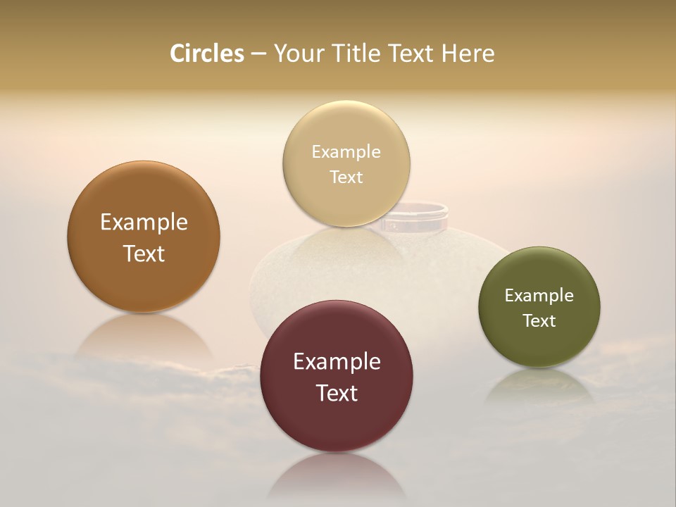 Two Wedding Rings Sitting On Top Of A Rock PowerPoint Template