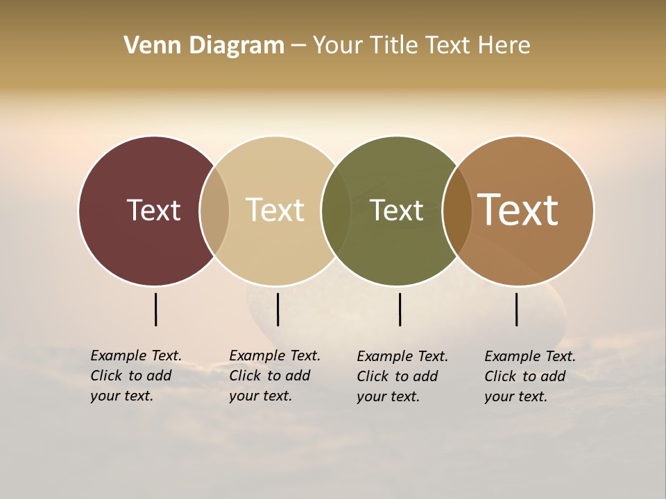 Two Wedding Rings Sitting On Top Of A Rock PowerPoint Template