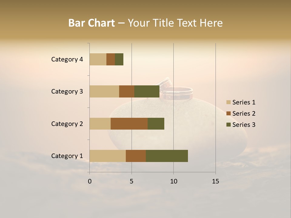 Two Wedding Rings Sitting On Top Of A Rock PowerPoint Template