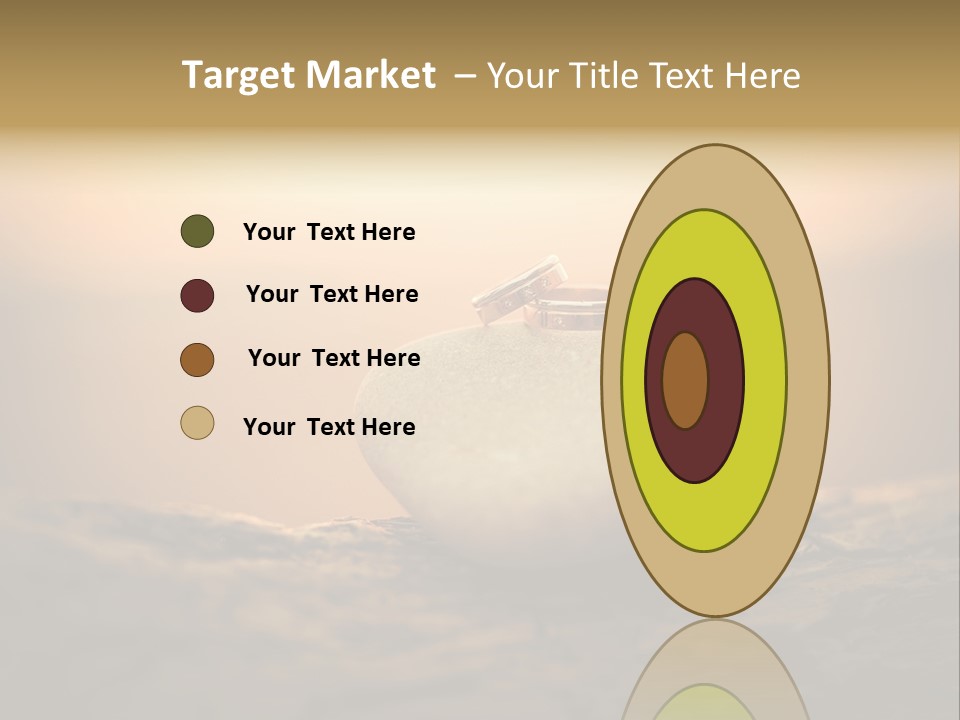 Two Wedding Rings Sitting On Top Of A Rock PowerPoint Template