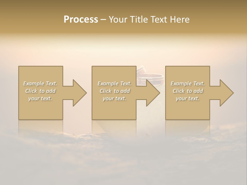 Two Wedding Rings Sitting On Top Of A Rock PowerPoint Template