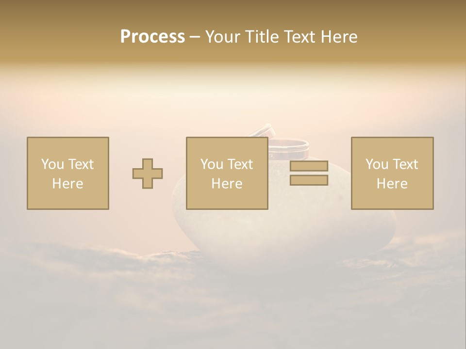 Two Wedding Rings Sitting On Top Of A Rock PowerPoint Template