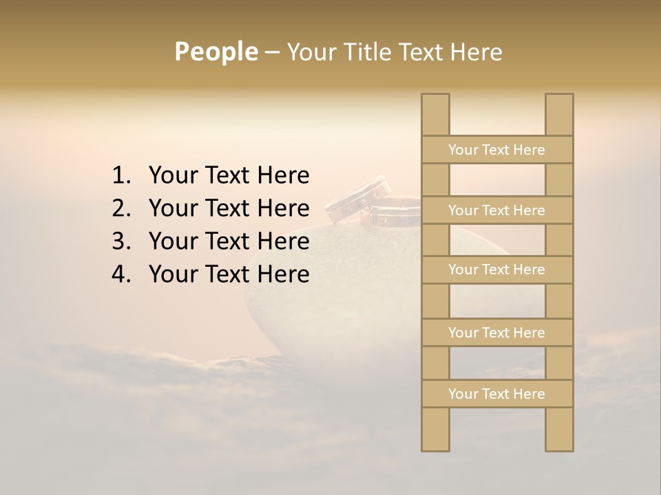 Two Wedding Rings Sitting On Top Of A Rock PowerPoint Template