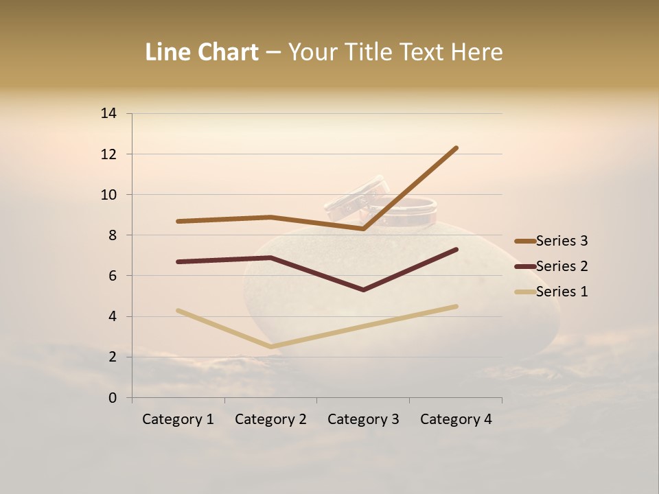 Two Wedding Rings Sitting On Top Of A Rock PowerPoint Template