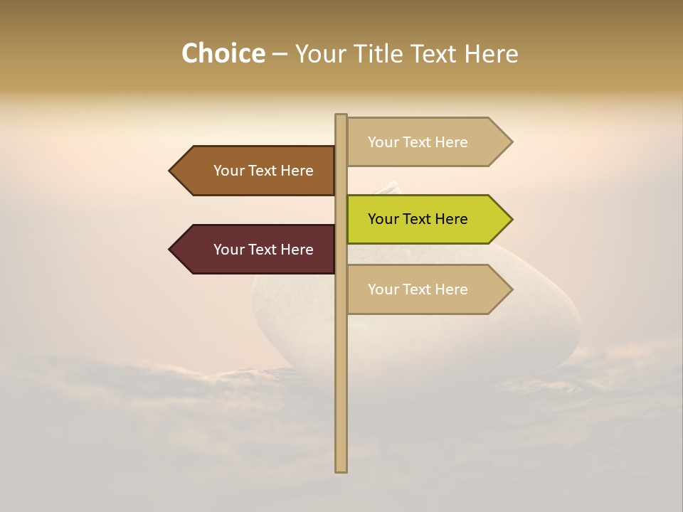 Two Wedding Rings Sitting On Top Of A Rock PowerPoint Template