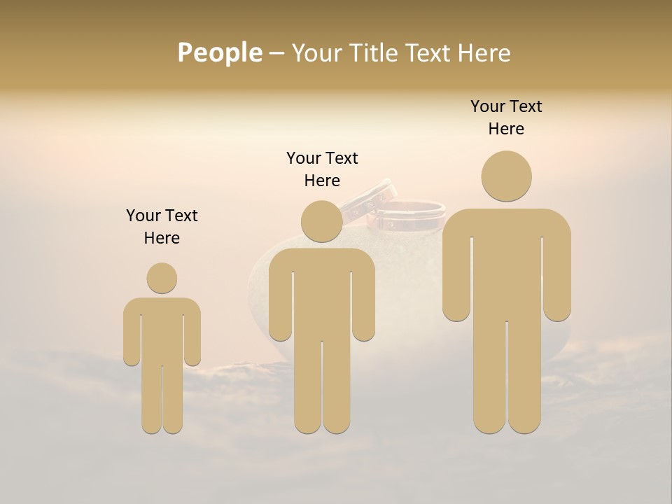 Two Wedding Rings Sitting On Top Of A Rock PowerPoint Template