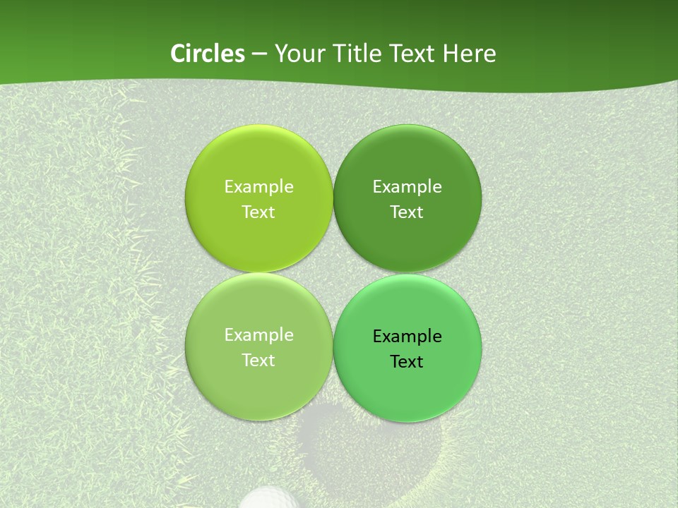 A Heart Shaped Hole In The Grass With A Golf Ball PowerPoint Template