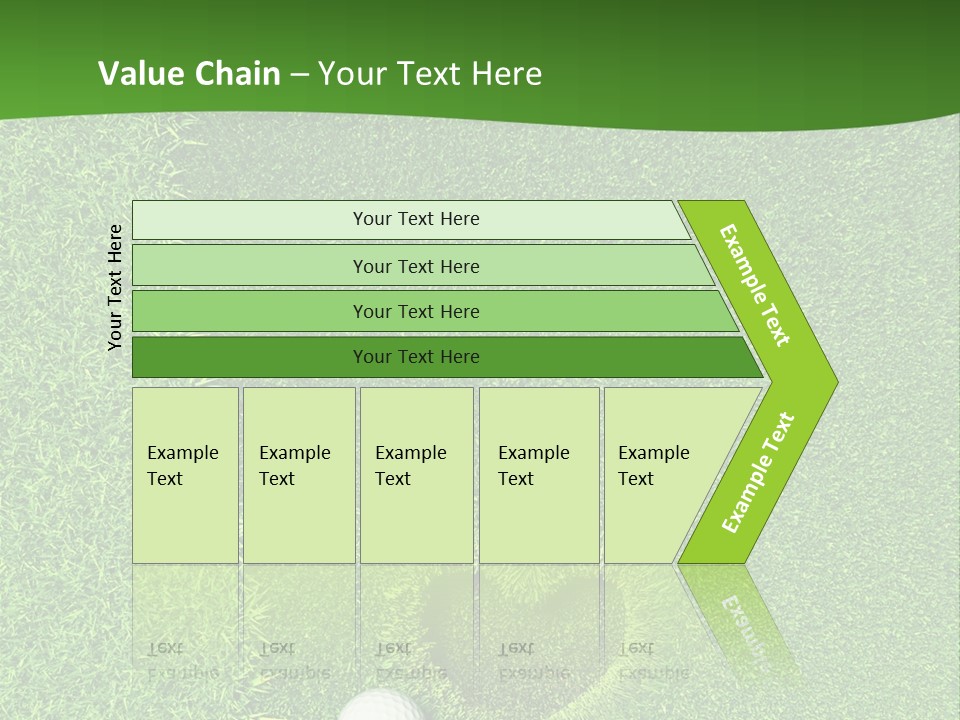 A Heart Shaped Hole In The Grass With A Golf Ball PowerPoint Template