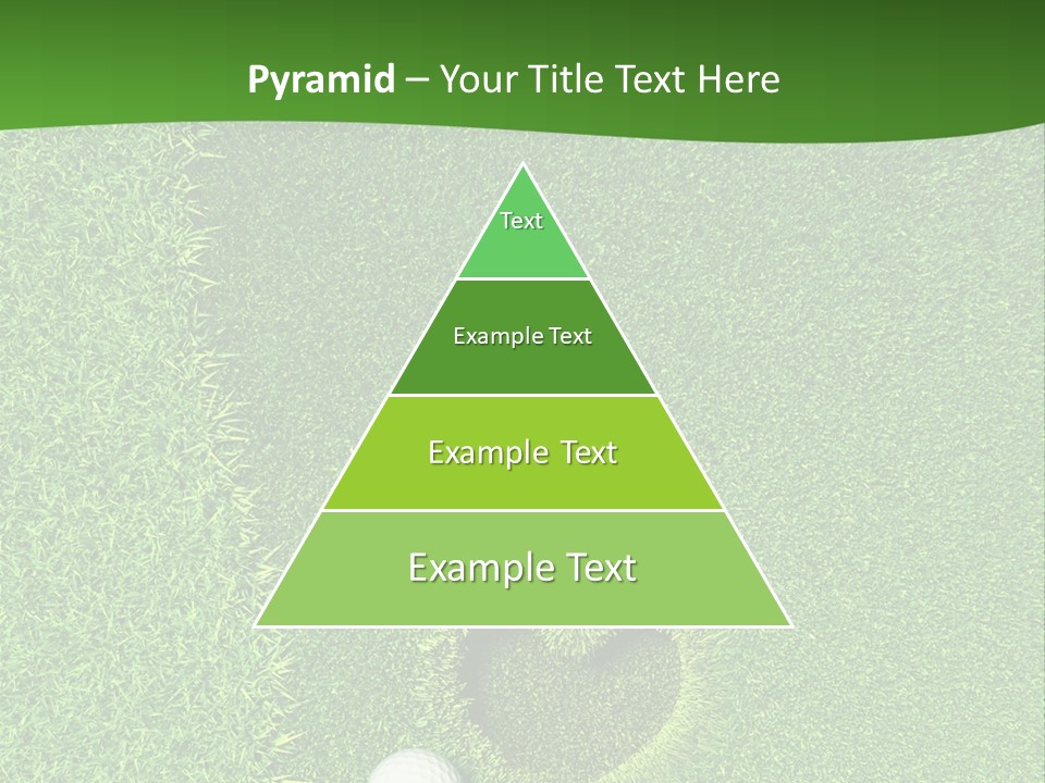 A Heart Shaped Hole In The Grass With A Golf Ball PowerPoint Template