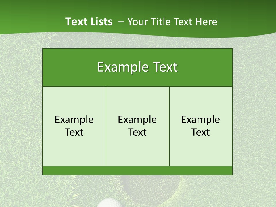 A Heart Shaped Hole In The Grass With A Golf Ball PowerPoint Template